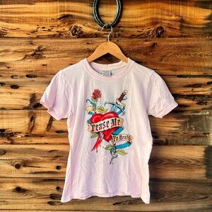 U.S. VINTAGE | Pink Heart Graphic T-Shirt S